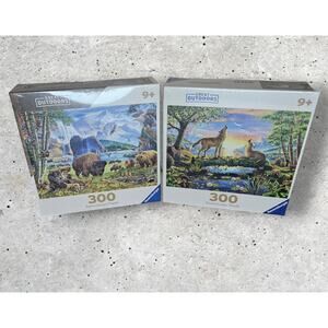 Ravensburger Great Outdoor 300 Piece Set of 2 Wolf Harmony North American Nature